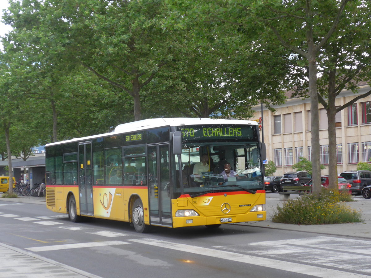 (172'889) - CarPostal Ouest - VD 570'803 - Mercedes (ex SAPJV, L'Isle Nr. 51) am 13. Juli 2016 beim Bahnhof Yverdon 