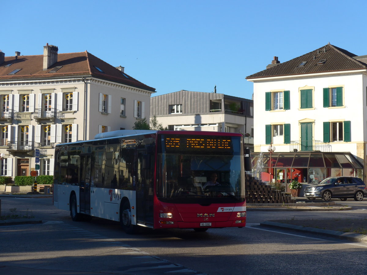 (173'133) - TRAVYS Yverdon - VD 1282 - MAN am 19. Juli 2016 beim Bahnhof Yverdon