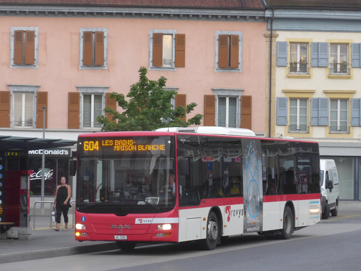 (173'247) - TRAVYS Yverdon - VD 1089 - MAN am 22. Juli 2016 in Yverdon, Bel-Air