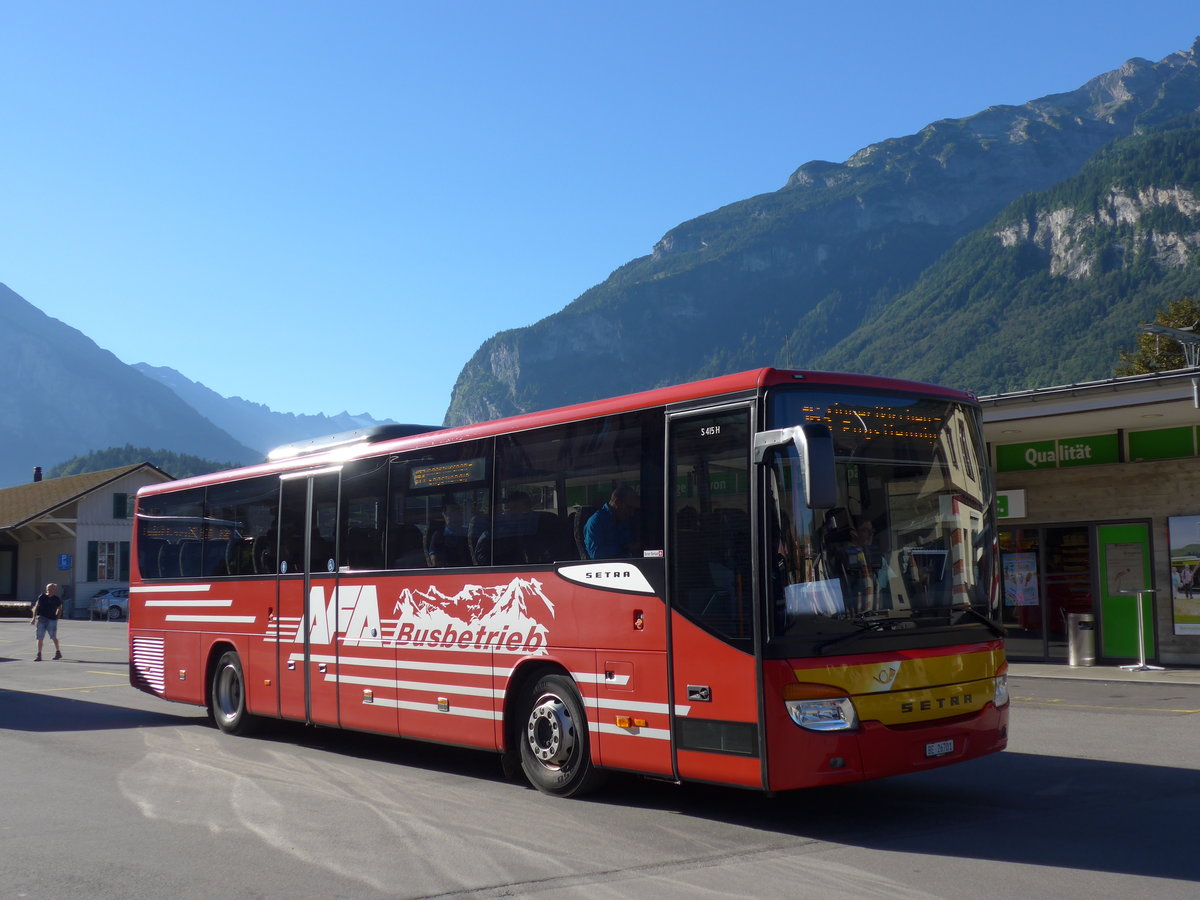 (173'699) - AFA Adelboden - Nr. 24/BE 26'701 - Setra am 8. August 2016 in Meiringen, Postautostation (Einsatz AVG M.)