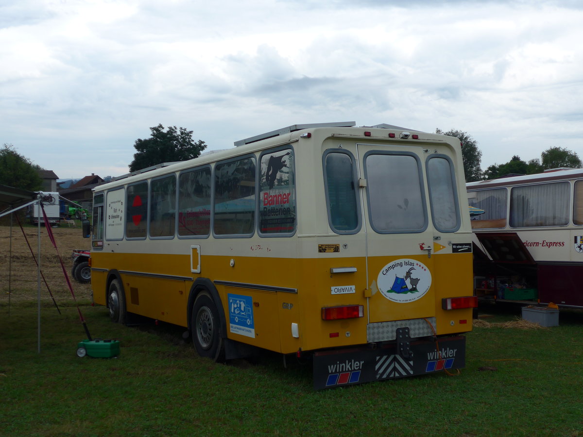 (174'070) - Aus der Schweiz: Oberhnsli, Thayngen - FBW/Tscher (ex Bus-Halter, Wil Nr. 9) am 20. August 2016 in Bsingen, Bahnhof