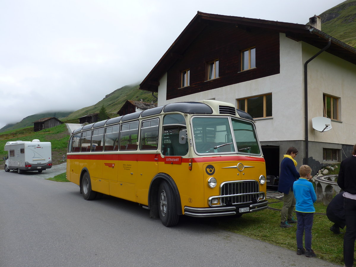 (174'177) - Tanner&Lambach, Reigoldswil - Nr. 2/BL 24'059 - FBW/R&J (ex Hunziker, Rschlikon; ex P 24'059) am 21. August 2016 in Am Bach