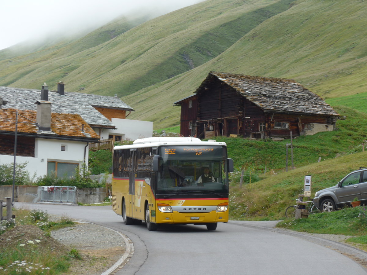 (174'199) - Mark, Andeer - GR 163'714 - Setra (ex GR 8809) am 21. August 2016 in Juf