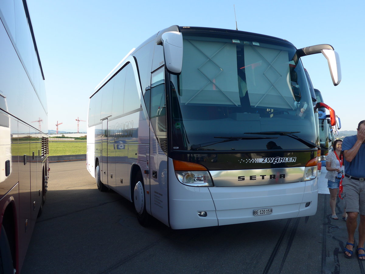 (174'356) - Zwahlen, Oberdiessbach - BE 120'159 - Setra am 28. August 2016 in Estavayer-le-Lac, ESAF