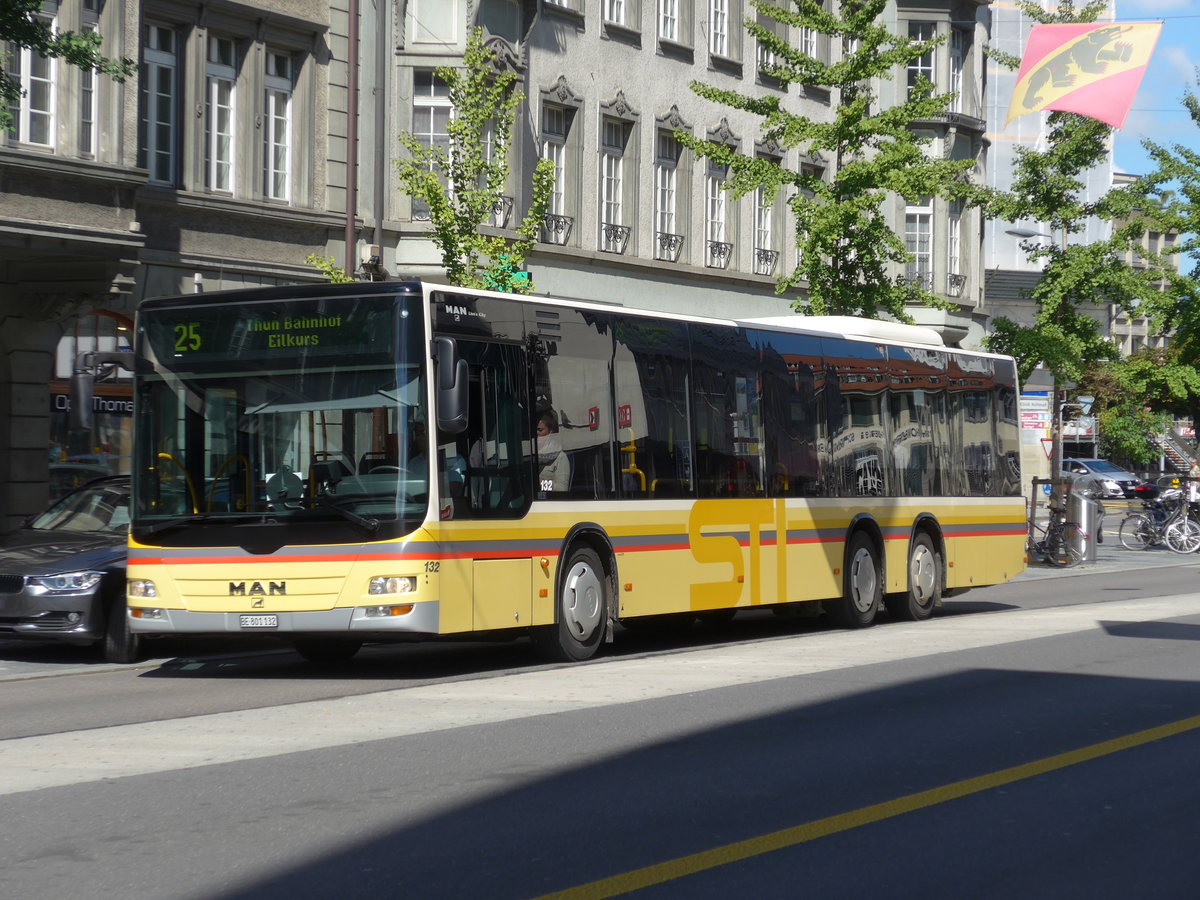 (174'657) - STI Thun - Nr. 132/BE 801'132 - MAN am 6. September 2016 in Thun, Bahnhofstrasse