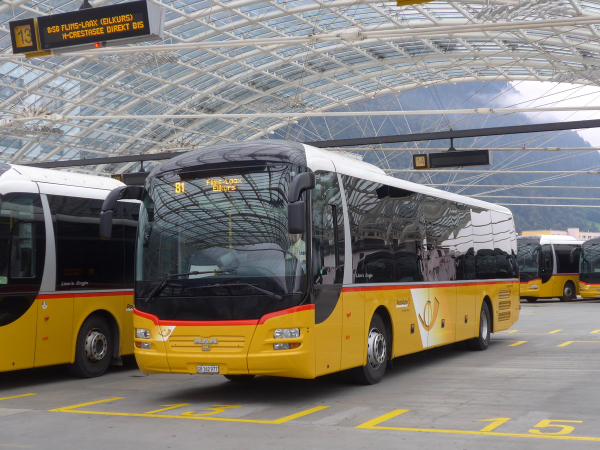 (174'938) - PostAuto Graubnden - GR 162'977 - MAN am 18. September 2016 in Chur, Postautostation