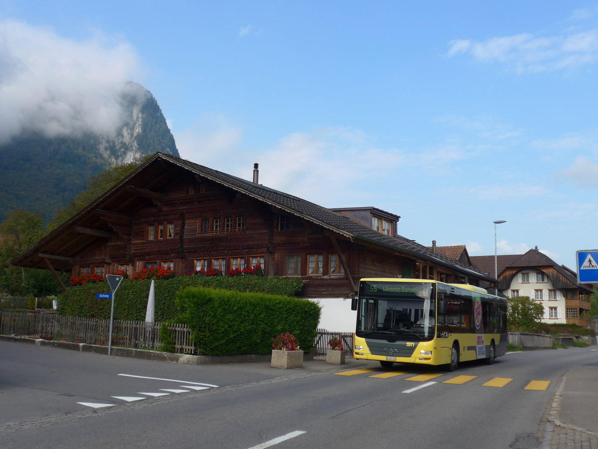 (175'212) - STI Thun - Nr. 152/BE 801'152 - MAN am 26. September 2016 in Reutigen, Dorf