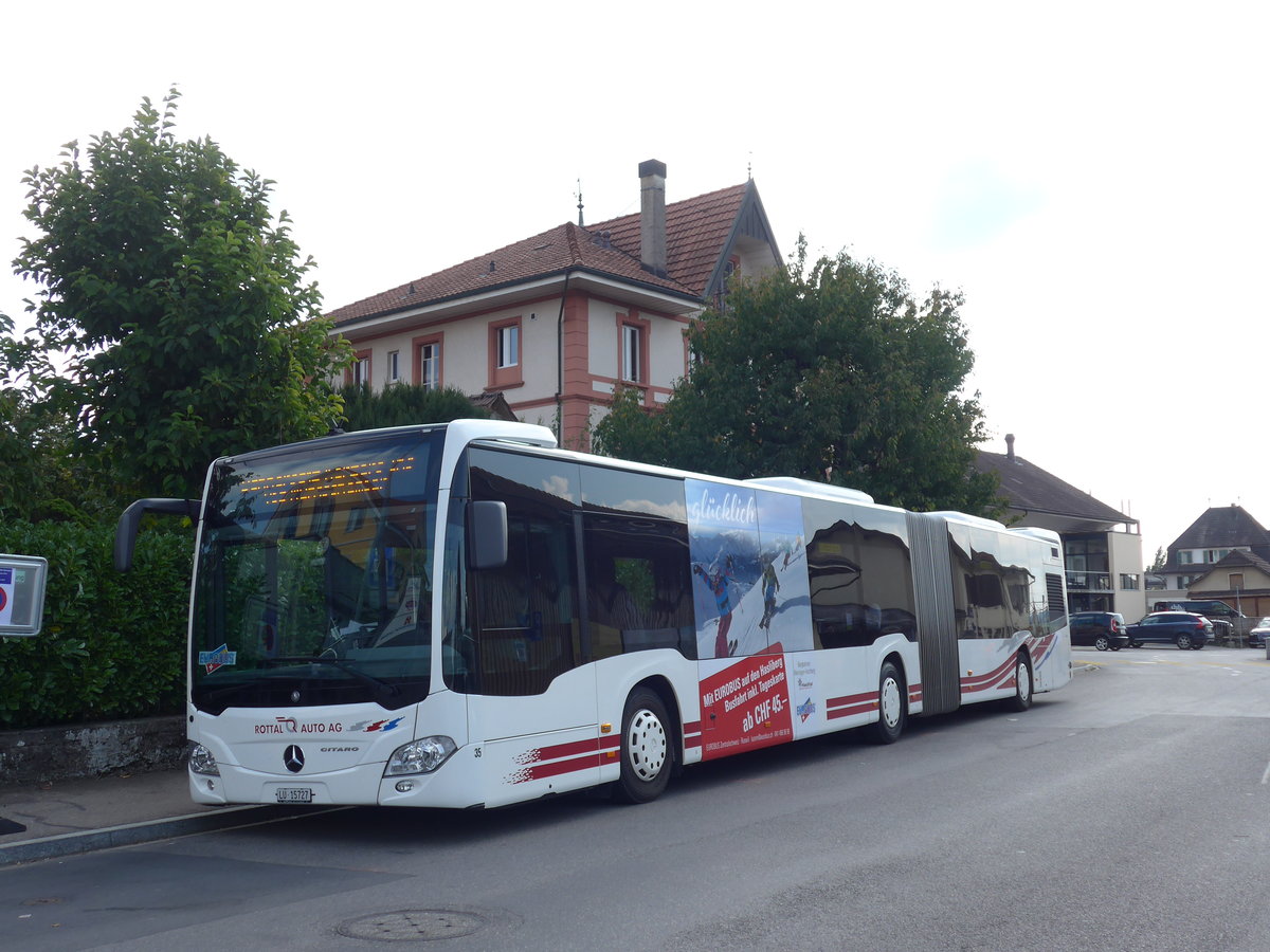 (175'214) - ARAG Ruswil - Nr. 35/LU 15'727 - Mercedes am 26. September 2016 beim Bahnhof Kerzers