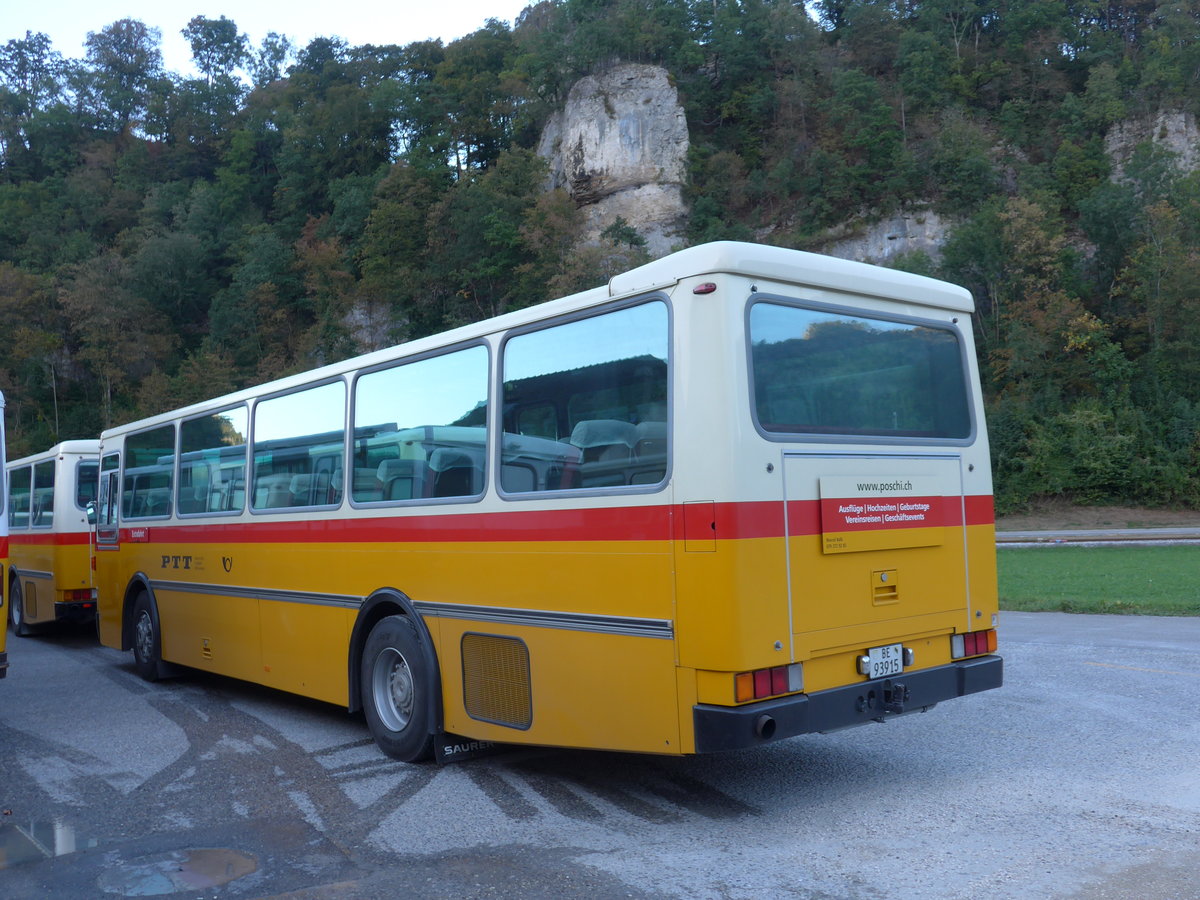 (175'413) - Kolb, Grasswil - Nr. 3/BE 93'915 - Saurer/R&J (ex Schmocker, Stechelberg Nr. 3; ex Nr. 1; ex Gertsch, Stechelberg Nr. 1) am 2. Oktober 2016 in Oensingen, Bad Klus