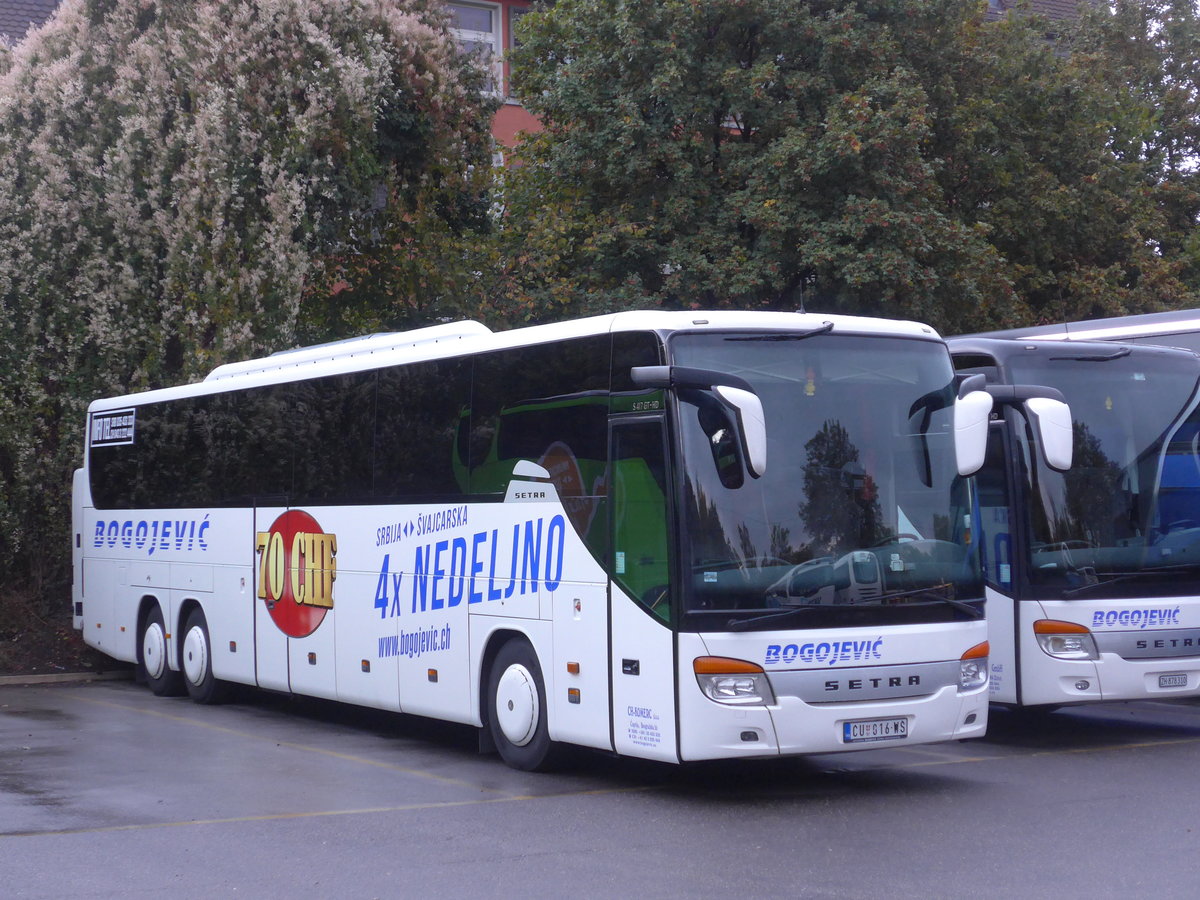 (175'716) - Aus Serbien: Bogojevic, Cuprija - CU 016-WS - Setra am 18. Oktober 2016 in Zrich, Sihlquai