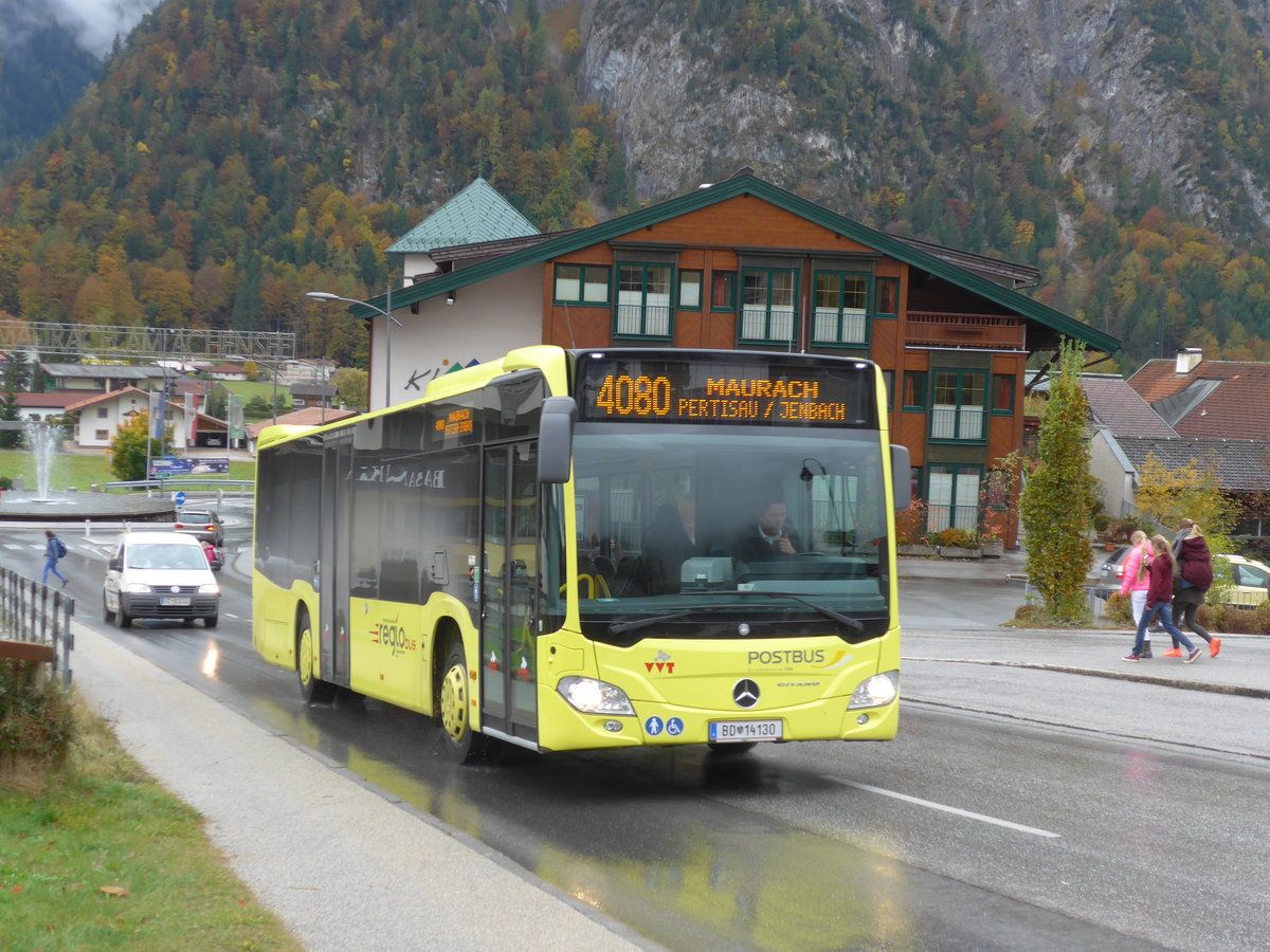 (175'933) - PostBus - BD 14'130 - Mercedes am 19. Oktober 2016 in Maurach, Mittelschule