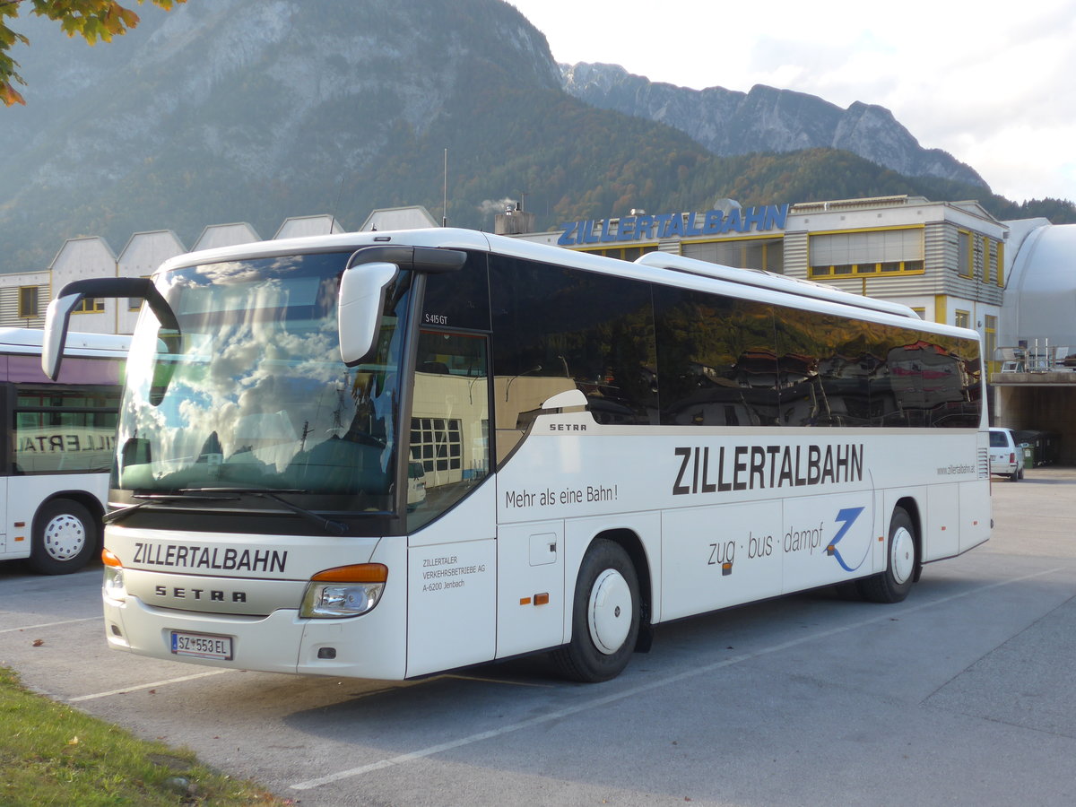 (176'097) - ZVB Jenbach - SZ 553 EL - Setra am 20. Oktober 2016 in Jenbach, Garage