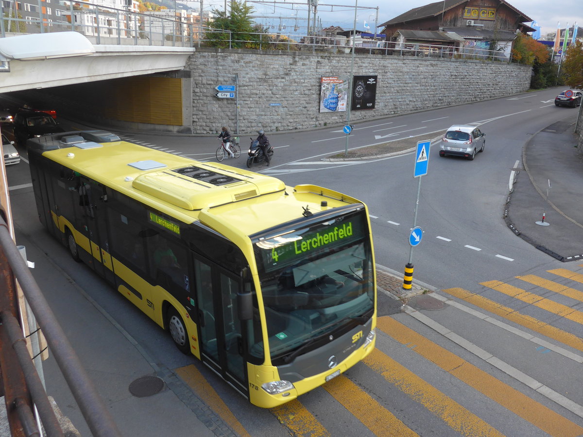 (176'191) - STI Thun - Nr. 178/BE 752'178 - Mercedes am 21. Oktober 2016 in Thun, Allmendstrasse