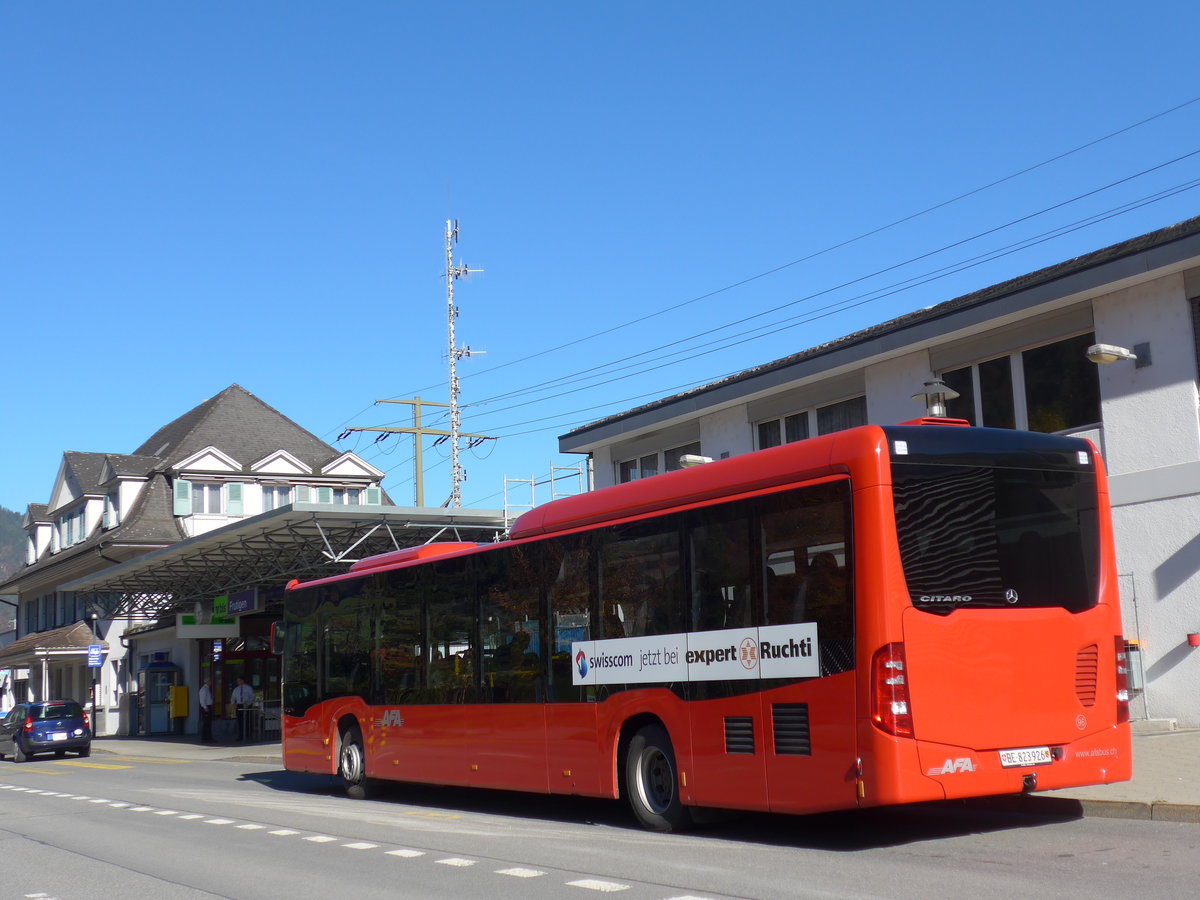 (176'350) - AFA Adelboden - Nr. 96/BE 823'926 - Mercedes am 29. Oktober 2016 beim Bahnhof Frutigen