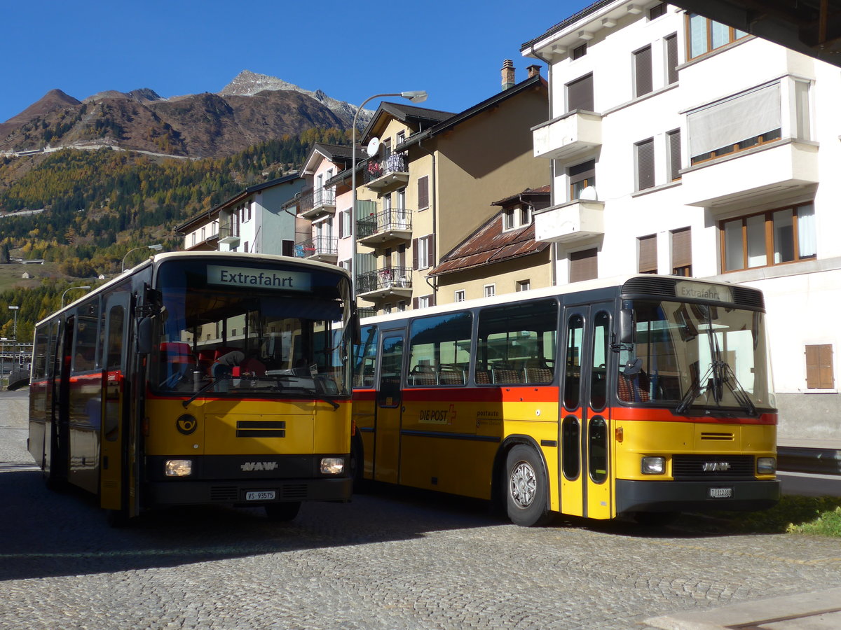 (176'403) - Oser, Brchen - VS 93'575 - NAW/Lauber (ex Epiney, Ayer) am 30. Oktober 2016 beim Bahnhof Airolo