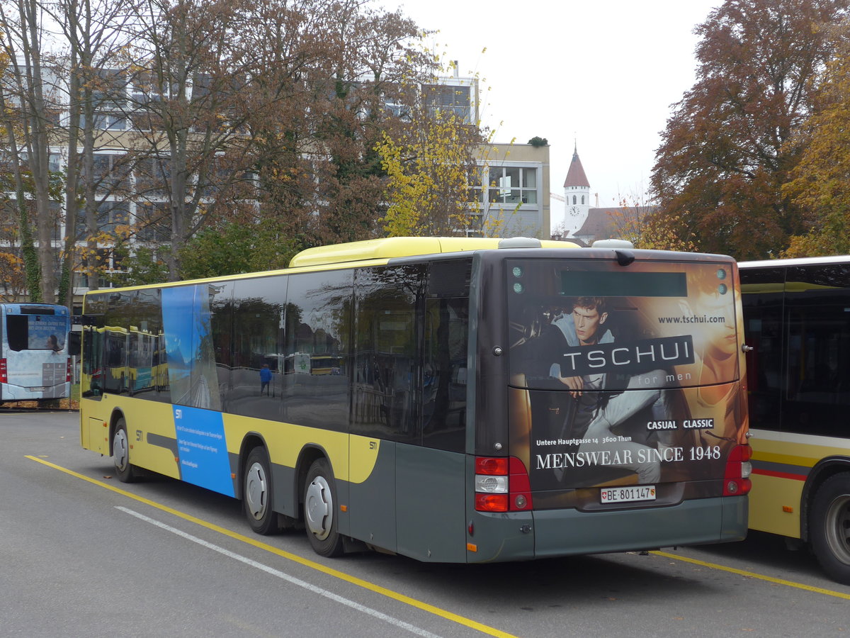 (176'439) - STI Thun - Nr. 147/BE 801'147 - MAN am 31. Oktober 2016 bei der Schifflndte Thun