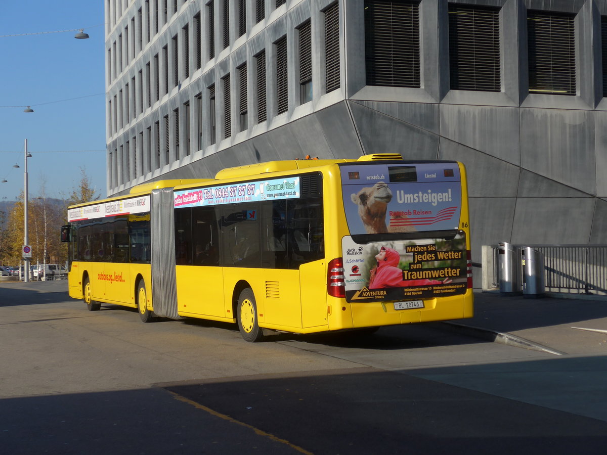 (176'891) - AAGL Liestal - Nr. 86/BL 20'746 - Mercedes am 5. Dezember 2016 beim Bahnhof Liestal