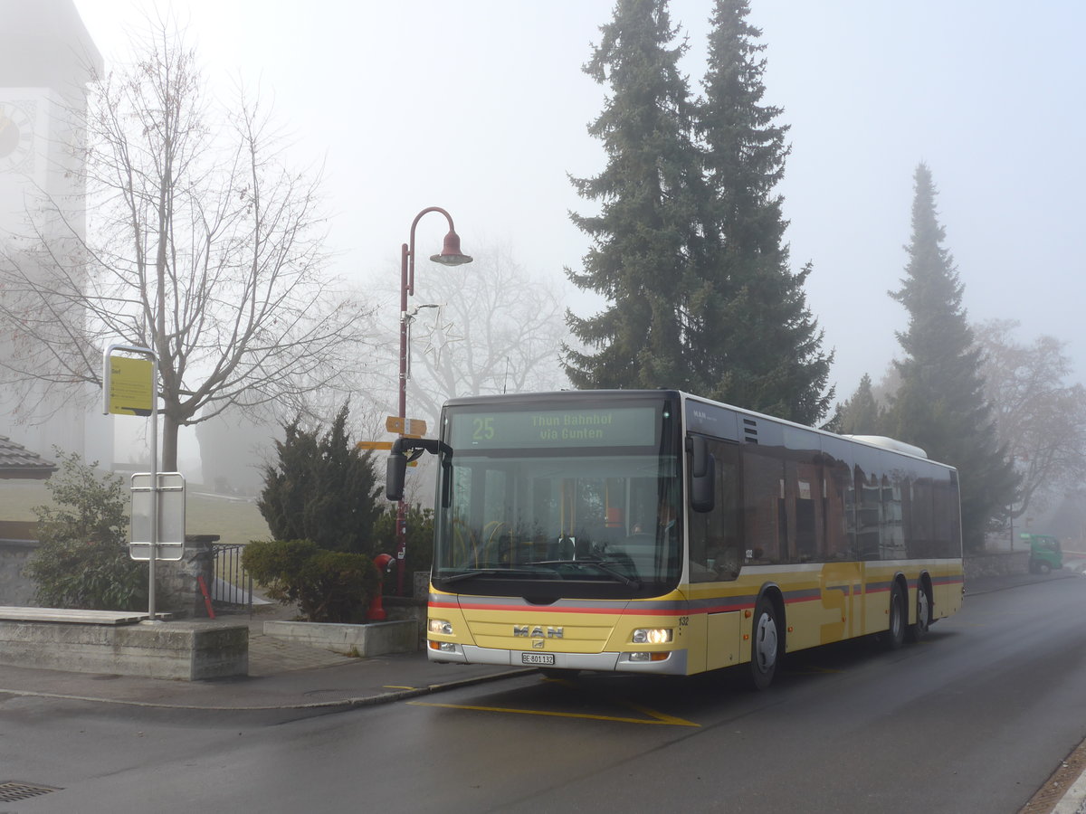 (177'224) - STI Thun - Nr. 132/BE 801'132 - MAN am 16. Dezember 2016 in Sigriswil, Dorf