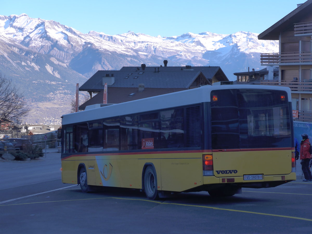 (177'251) - Lathion, Sion - Nr. 13/VS 19'078 - Volvo/Hess (ex Voegtlin-Meyer, Brugg Nr. 90) am 18. Dezember 2016 in Haute-Nendaz, Tlcabine