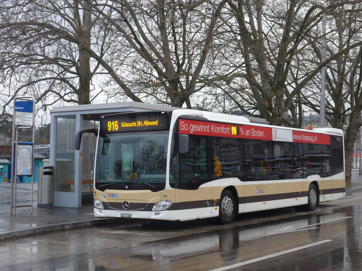 (177'331) - AZZK Zollikon - Nr. 64/ZH 727'164 - Mercedes am 24. Dezember 2016 in Zrich, Bellevue