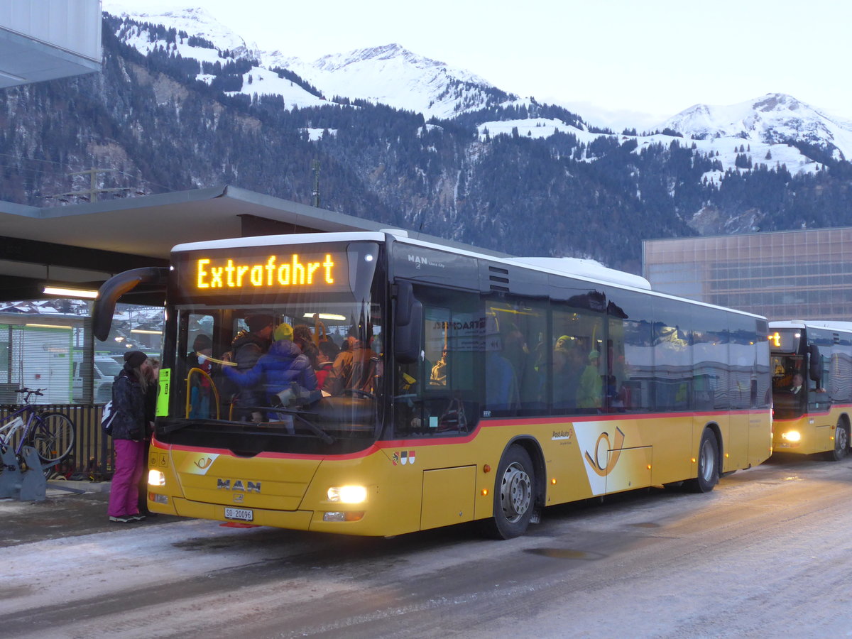 (177'600) - Steiner, Messen - SO 20'096 - MAN (ex SO 104'174) am 7. Januar 2017 beim Bahnhof Frutigen