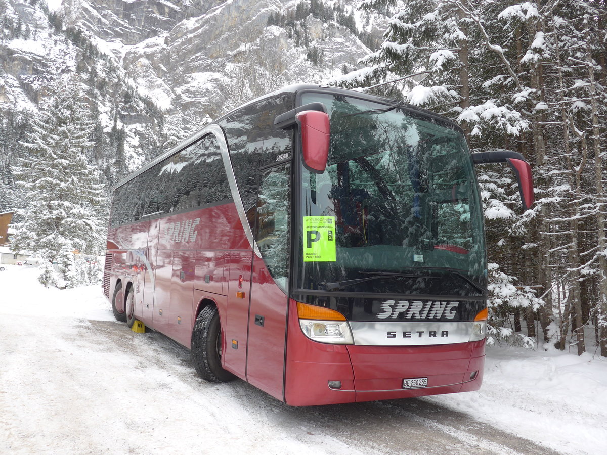 (177'811) - Spring, Schwenden - BE 250'255 - Setra am 7. Januar 2017 in Adelboden, Unter dem Birg