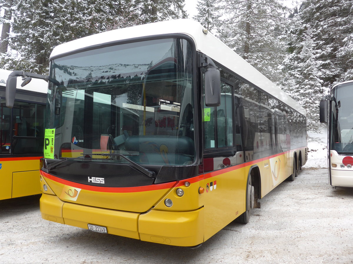 (177'853) - Steiner, Messen - SO 21'149 - Scania/Hess am 7. Januar 2017 in Adelboden, Unter dem Birg