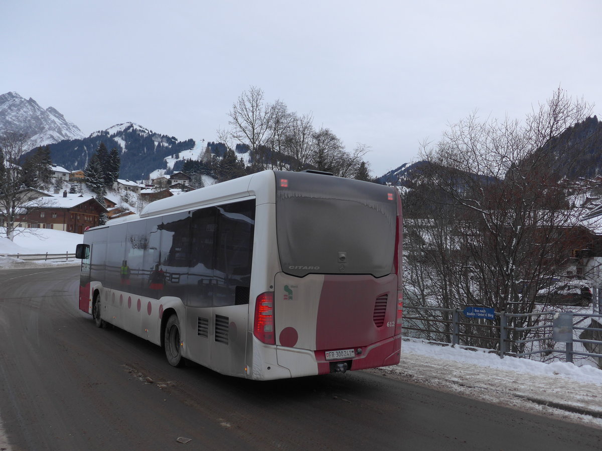 (177'908) - TPF Fribourg (Wieland 76) - Nr. 612/FR 300'241 - Mercedes am 7. Januar 2017 in Adelboden, Oey