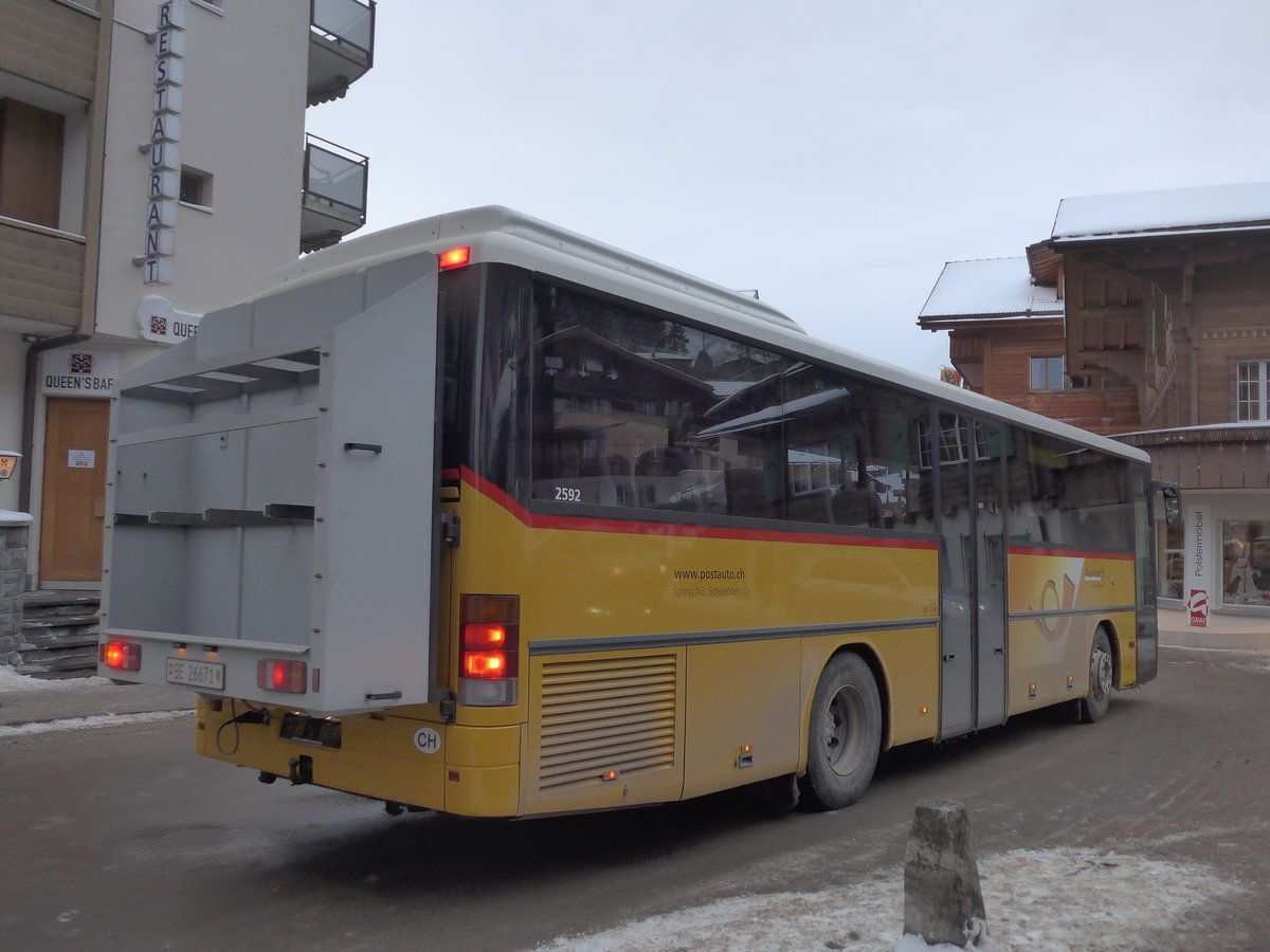 (177'916) - Spring, Schwenden - BE 26'671 - Setra am 7. Januar 2017 beim Autobahnhof Adelboden