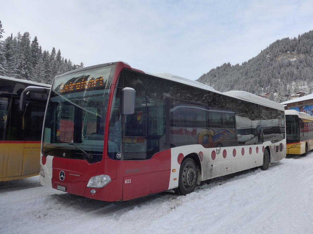 (177'935) - TPF Fribourg (Wieland 75) - Nr. 611/FR 300'240 - Mercedes am 8. Januar 2017 in Adelboden, ASB