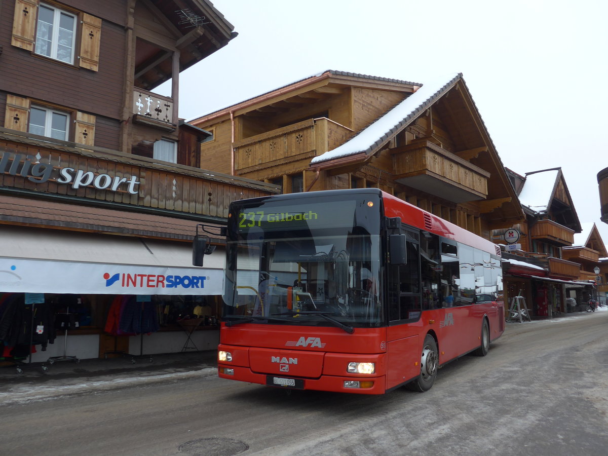 (178'035) - AFA Adelboden - Nr. 55/BE 611'055 - MAN/Gppel am 9. Januar 2017 in Adelboden, Dorfstrasse