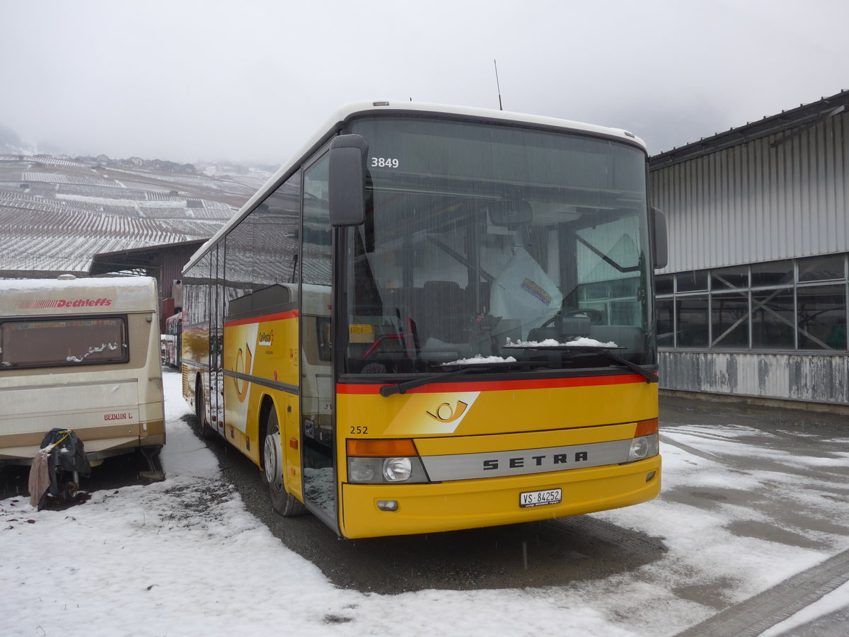 (178'262) - Buchard, Leytron - Nr. 252/VS 84'252 - Setra (ex Rey, Ayent; ex Buchard, Leytron) am 5. Februar 2017 in Leytron, Garage