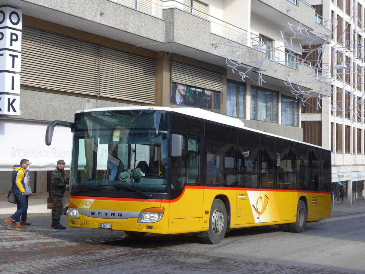 (178'402) - PostAuto Graubnden - GR 102'373 - Setra am 9. Februar 2017 in St. Moritz, Klinik Gut