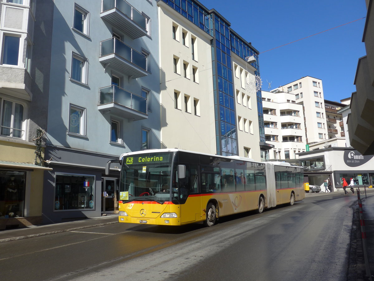 (178'581) - Aus Liechtenstein: Marxer, Mauren - FL 39'869 - Mercedes (ex PostAuto Bern Nr. 636; ex P 27'011) am 18. Februar 2017 in St. Moritz, Via dal Bagn