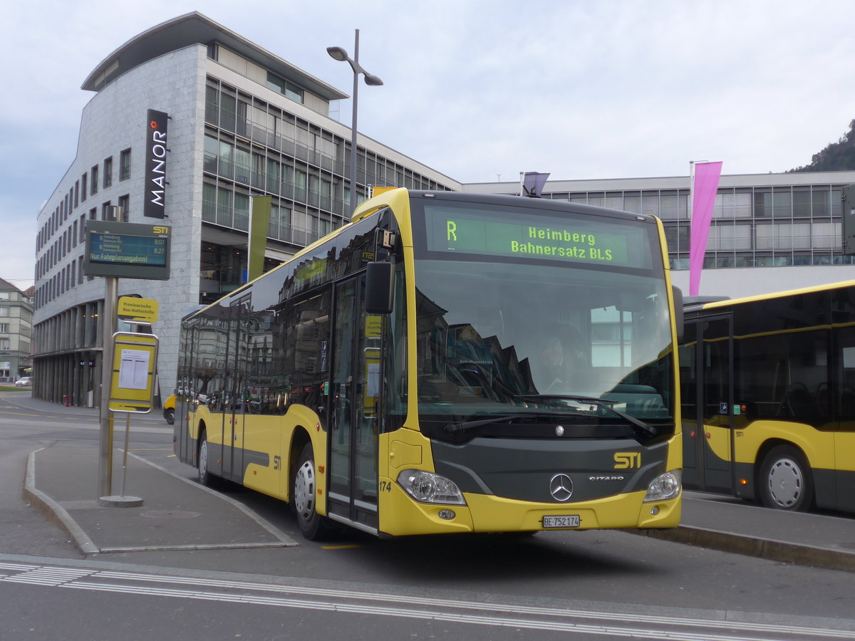 (178'768) - STI Thun - Nr. 174/BE 752'174 - Mercedes am 4. Mrz 2017 beim Bahnhof Thun