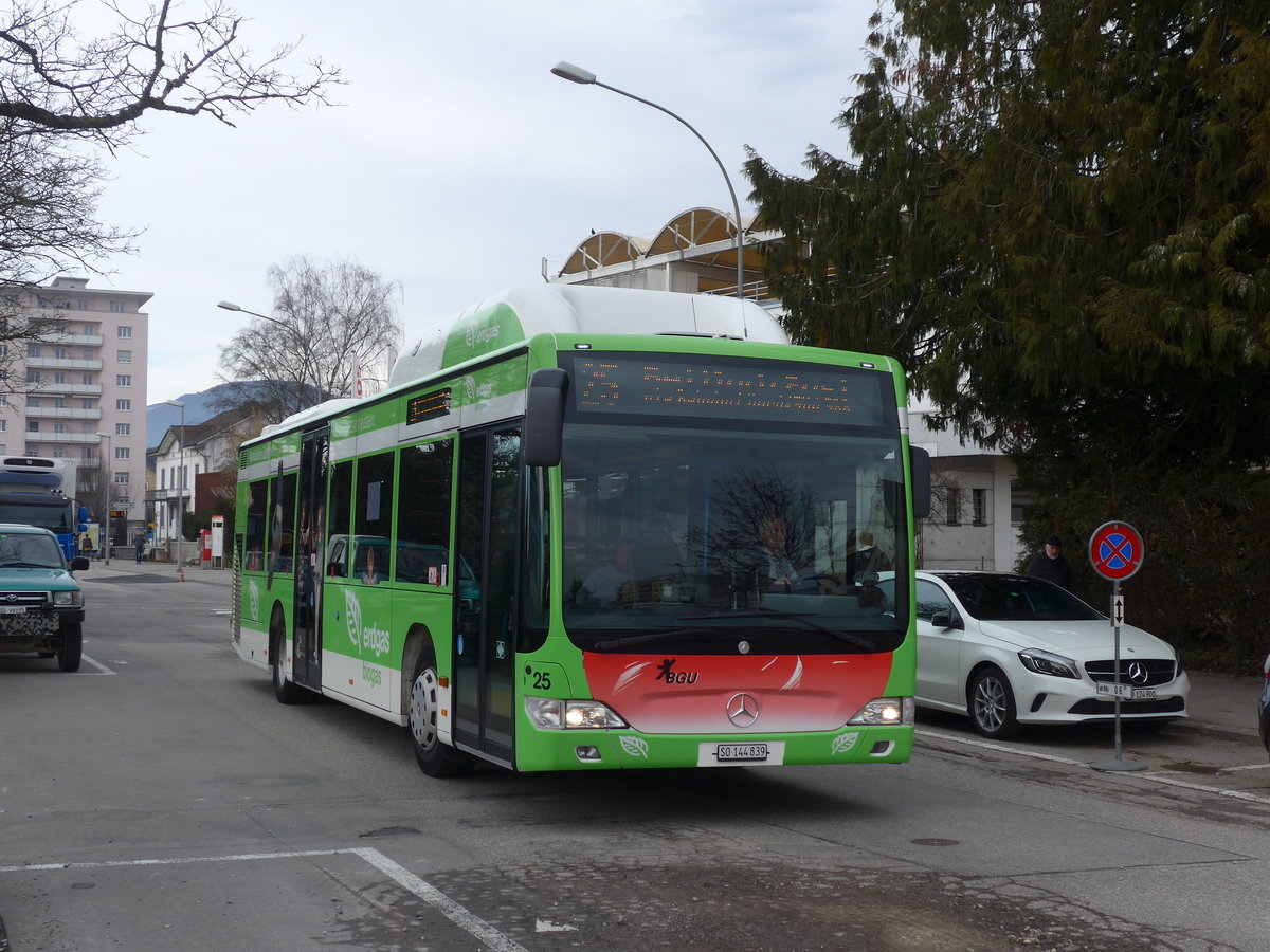 (178'783) - BGU Grenchen - Nr. 25/SO 144'839 - Mercedes am 4. Mrz 2017 beim Bahnhof Grenchen Sd