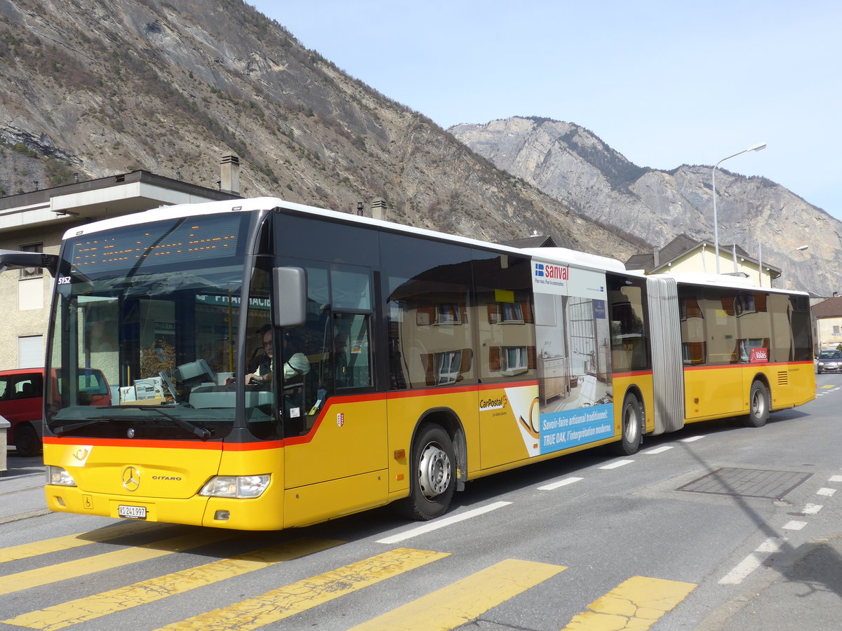 (178'973) - PostAuto Wallis - Nr. 11/VS 241'997 - Mercedes am 12. Mrz 2017 in Leytron, Alte Post