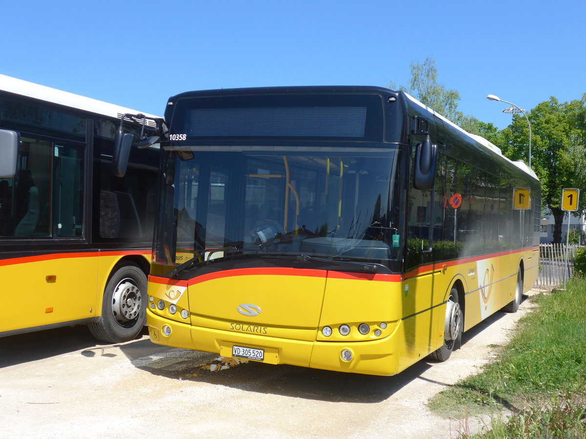 (179'848) - CarPostal Ouest - VD 305'520 - Solaris am 29. April 2017 in Yverdon, Garage