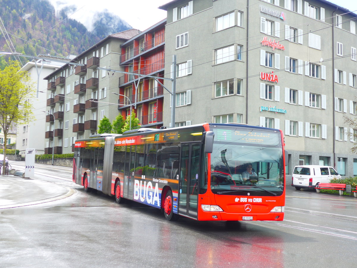 (179'994) - SBC Chur - Nr. 53/GR 155'853 - Mercedes am 4. Mai 2017 beim Bahnhof Chur