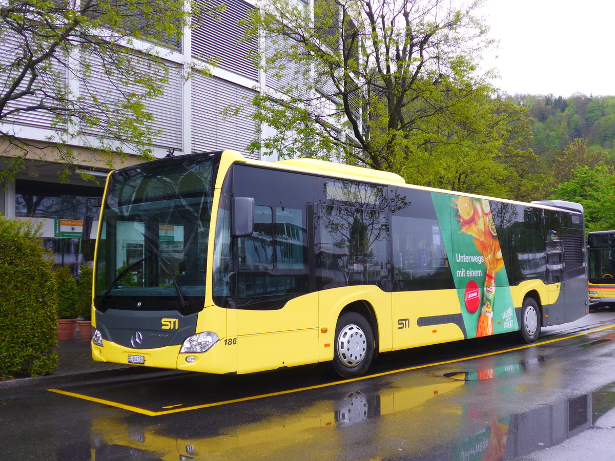 (180'024) - STI Thun - Nr. 186/BE 804'186 - Mercedes am 7. Mai 2017 bei der Schifflndte Thun