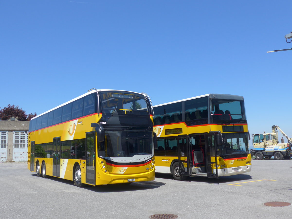 (180'366) - PostAuto Ostschweiz - AR 44'137 - Alexander Dennis am 22. Mai 2017 in Heiden, Garage