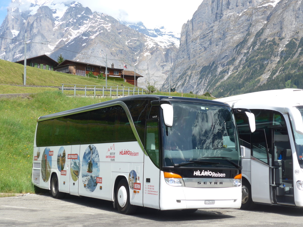 (180'745) - Hilrio, Schrtz - LU 254'800 - Setra (ex Marti, Kallnach) am 24. Mai 2017 in Grindelwald, Grund