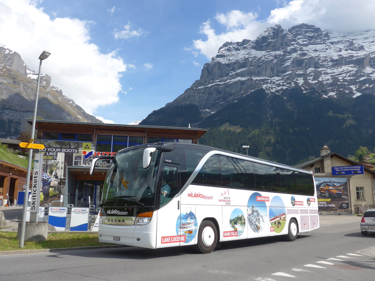 (180'750) - Hilrio, Schtz - LU 254'800 - Setra (ex Marti, Kallnach) am 24. Mai 2017 in Grindelwald, Grund