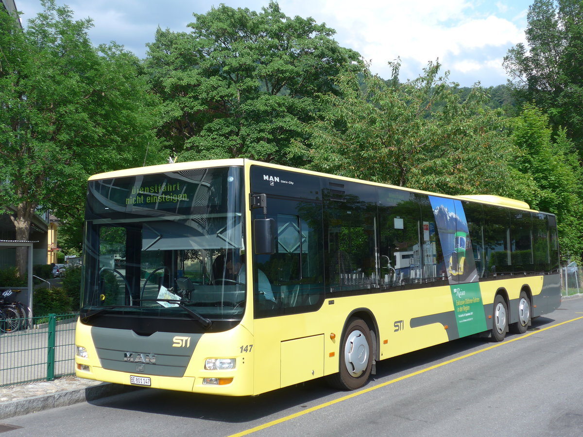 (181'094) - STI Thun - Nr. 147/BE 801'147 - MAN am 12. Juni 2017 bei der Schifflndte Thun