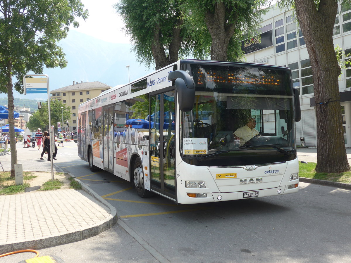 (181'334) - PostAuto Wallis - VS 449'119 - MAN am 24. Juni 2017 in Glis, Jodlerdorf