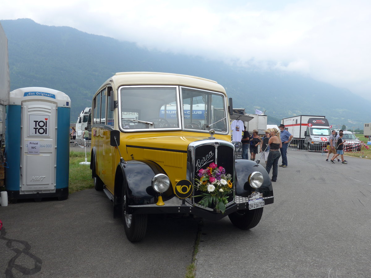 (181'390) - Moser, Schnenberg - ZH 216'722 - Berna/Hess (ex Barenco, Faido) am 24. Juni 2017 in Interlaken, Flugplatz