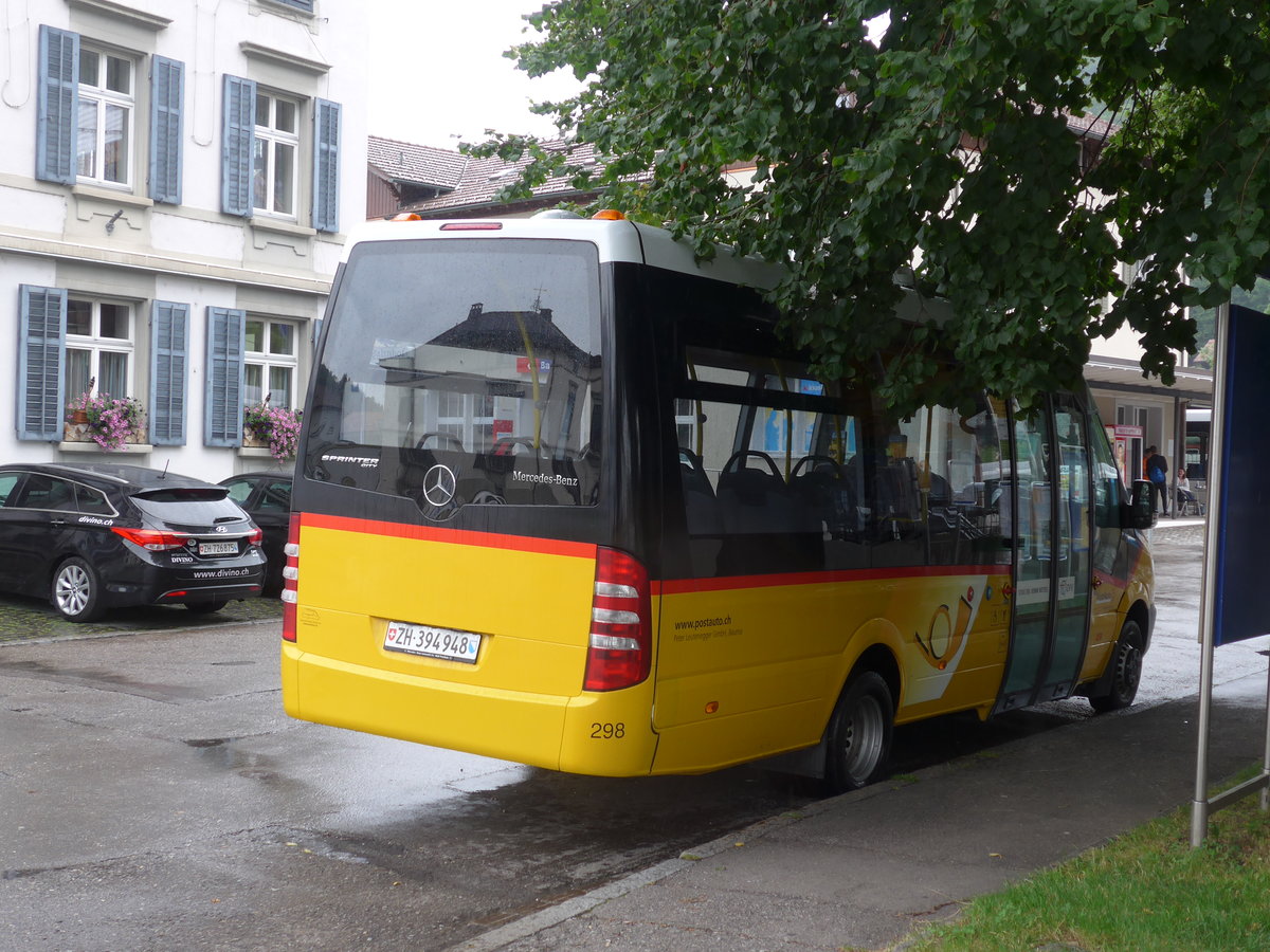 (181'979) - Leutenegger, Bauma - Nr. 298/ZH 394'948 - Mercedes am 10. Juli 2017 beim Bahnhof Bauma