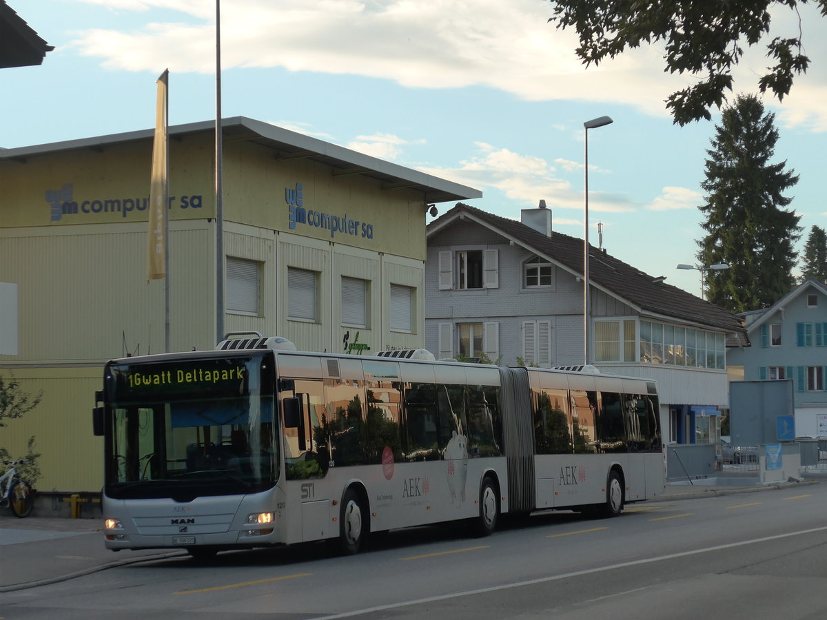 (182'315) - STI Thun - Nr. 120/BE 700'120 - MAN am 29. Juli 2017 in Thun, Strandbad