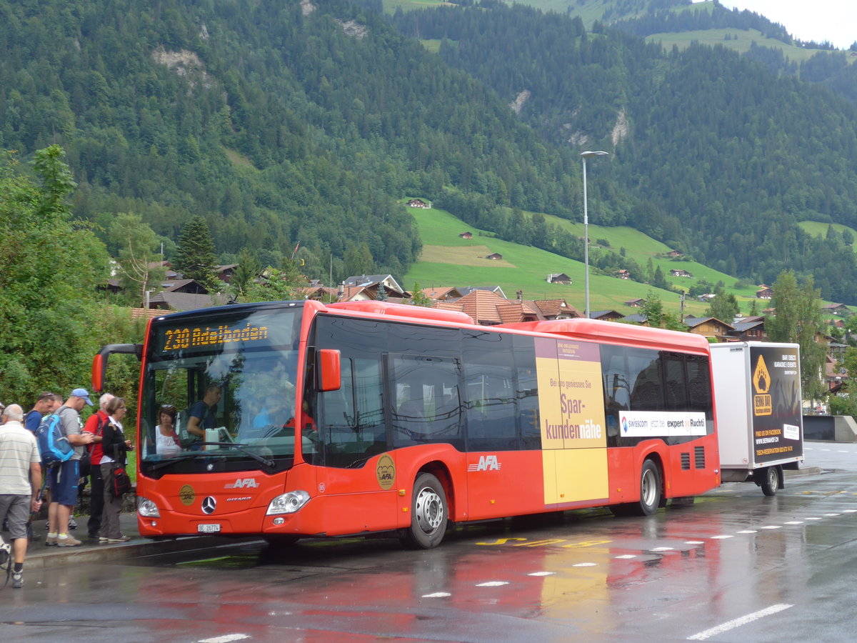 (182'426) - AFA Adelboden - Nr. 95/BE 26'774 - Mercedes am 31. Juli 2017 beim Bahnhof Frutigen