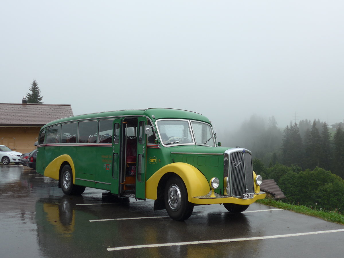 (182'818) - STI Thun - Nr. 15/BE 26'776 - Saurer/Gangloff (ex AvH Heimenschwand Nr. 5) am 6. August 2017 in Adelboden, Gilbach